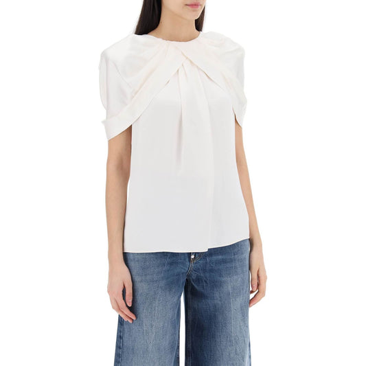 Stella McCartney satin blouse with petal sleeves Topwear Stella McCartney