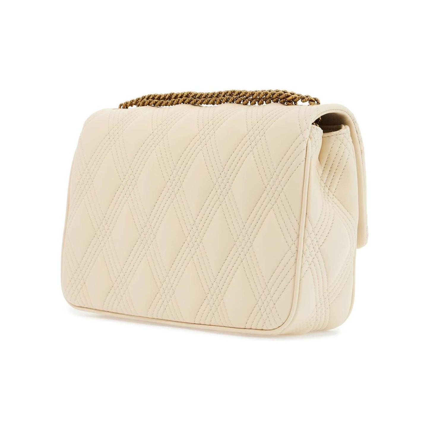 Valentino Garavani quilted shoulder bag butter white with golden chain