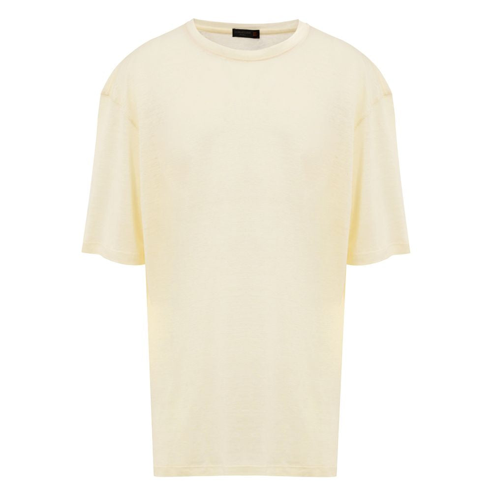 Corneliani Yellow Linen T-Shirt Corneliani