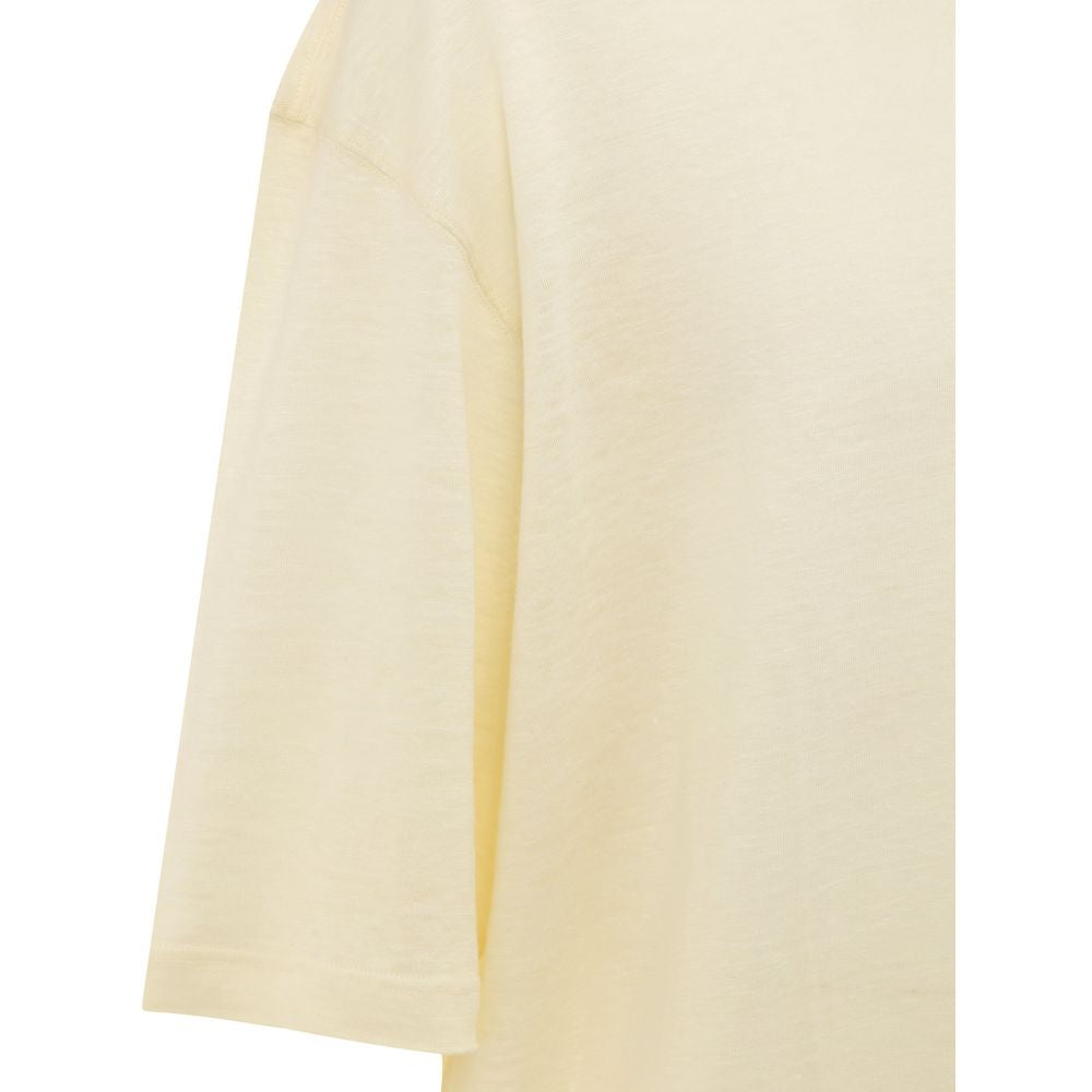 Corneliani Yellow Linen T-Shirt Corneliani