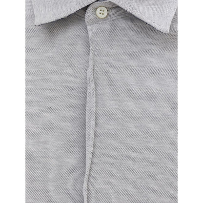 Corneliani Gray Cotton Dress Shirt Corneliani