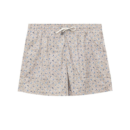 Canali Beige Polyester Swim Shorts Canali