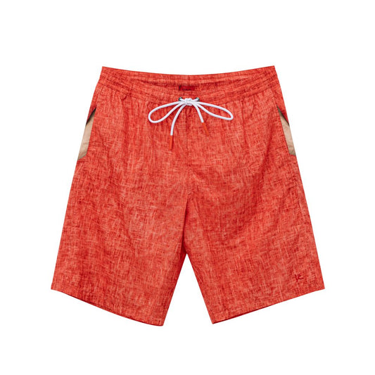Isaia Red Polyester Swim Shorts