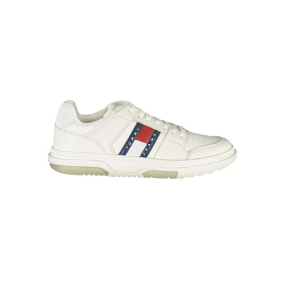 Tommy Hilfiger White Polyurethane Men Sneaker