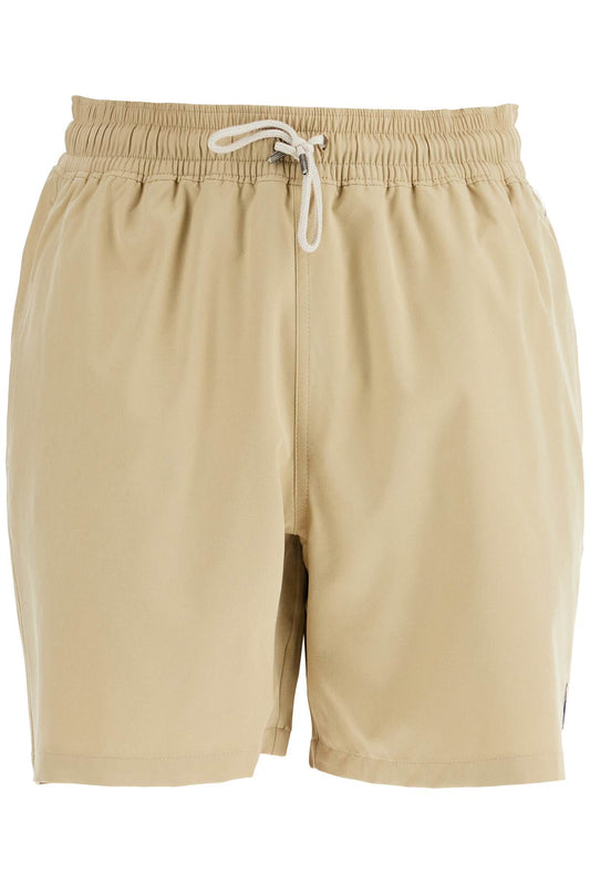 Polo Ralph Lauren beige solid color mid-trunk swim trunks in recycled polyester with pocket Beachwear & underwear Polo Ralph Lauren