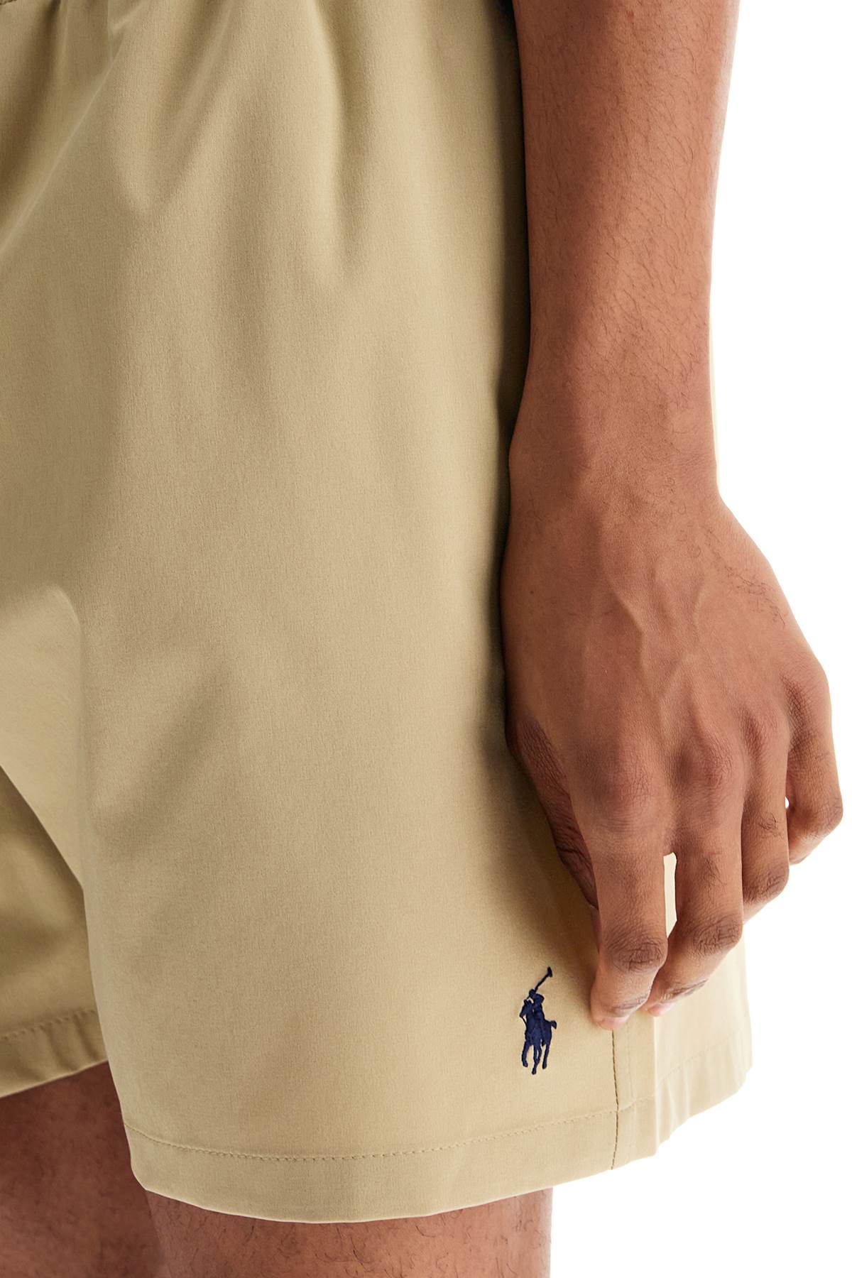 Polo Ralph Lauren beige solid color mid-trunk swim trunks in recycled polyester with pocket Beachwear & underwear Polo Ralph Lauren