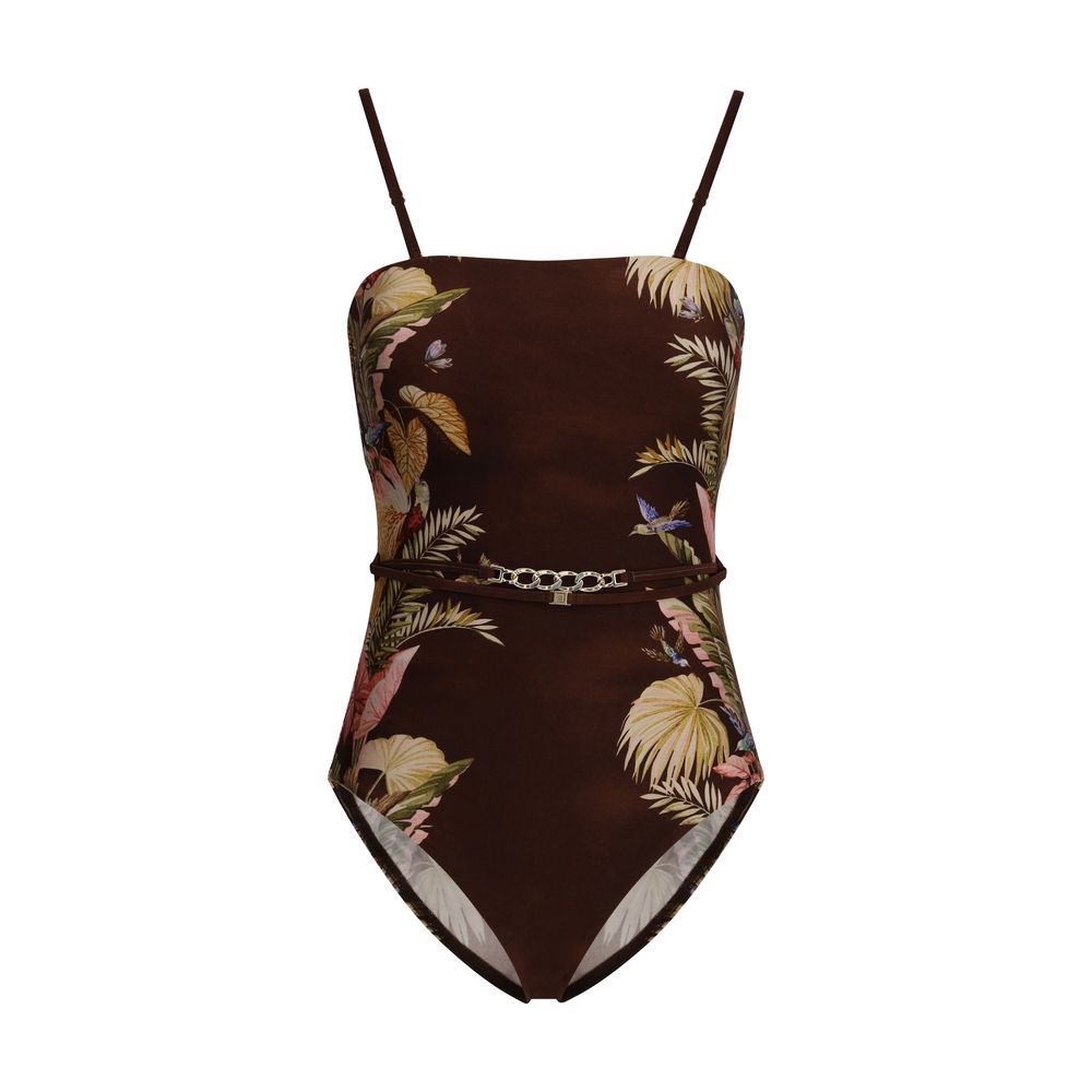 Zimmermann Brown Polyamide One-Piece Swimsuit Zimmermann