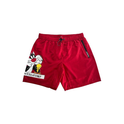 Iceberg Red Polyester Men Swim Short Iceberg