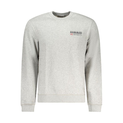 Napapijri Grigio Cotton Men Sweatshirt