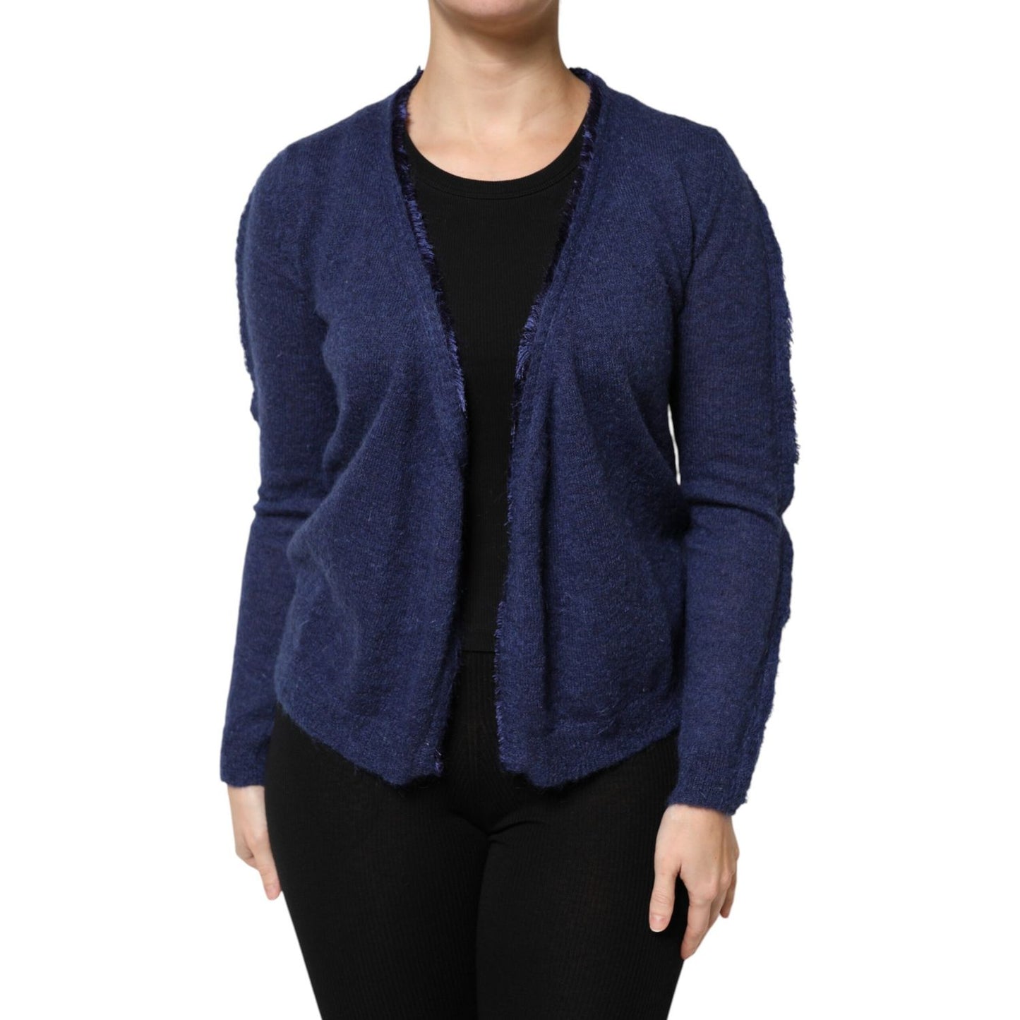 Ballantyne Dark Blue Long Sleeves Overcoat Cardigan Sweater Ballantyne