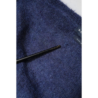 Ballantyne Dark Blue Long Sleeves Overcoat Cardigan Sweater Ballantyne