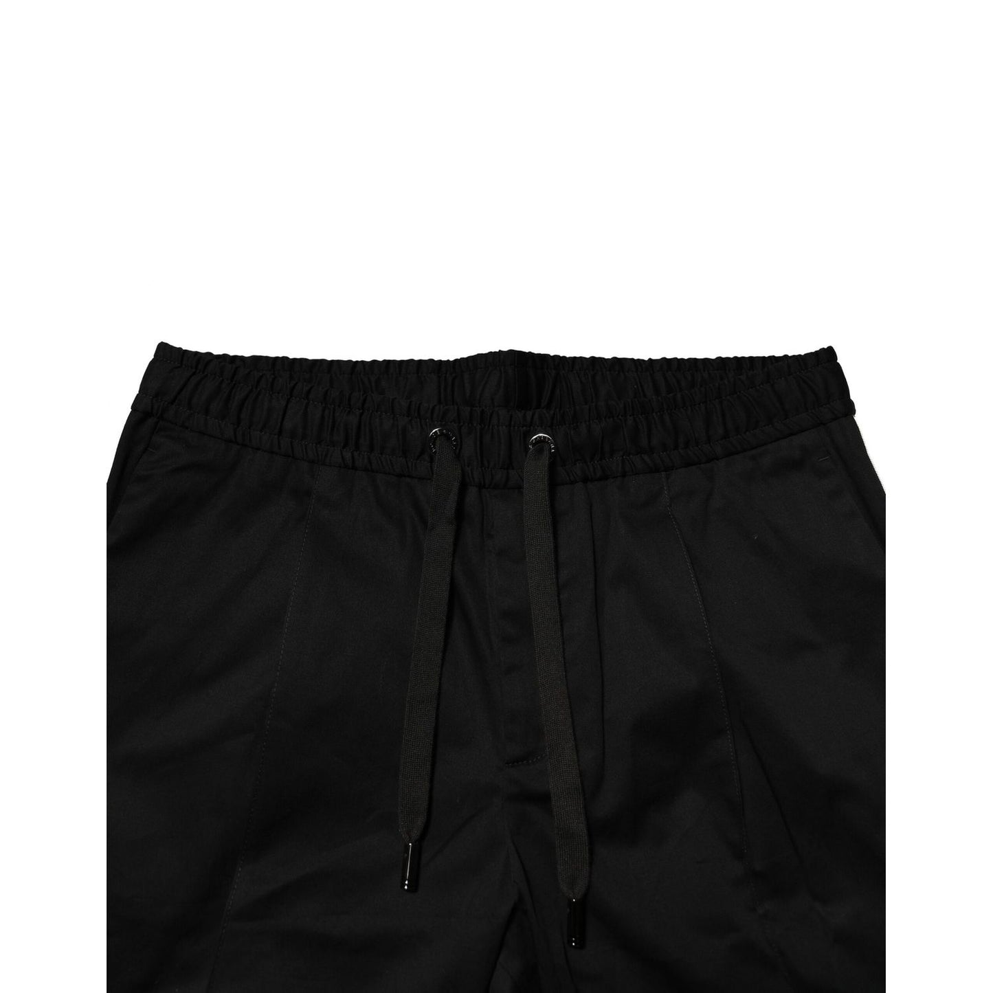 Dolce & Gabbana Black Cotton Mid Waist Jogger Pants