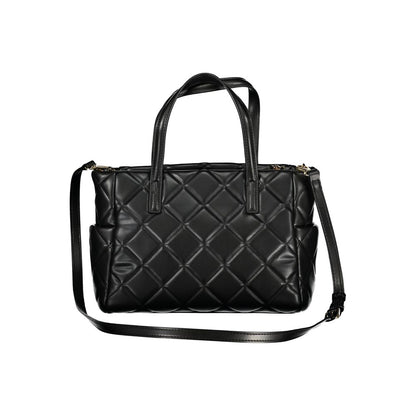 Mario Valentino Black Polyurethane Women's Handbag 1728,67403481248,Bags,Black,Handbags - Bags,Mario Valentino,New with tags,Women