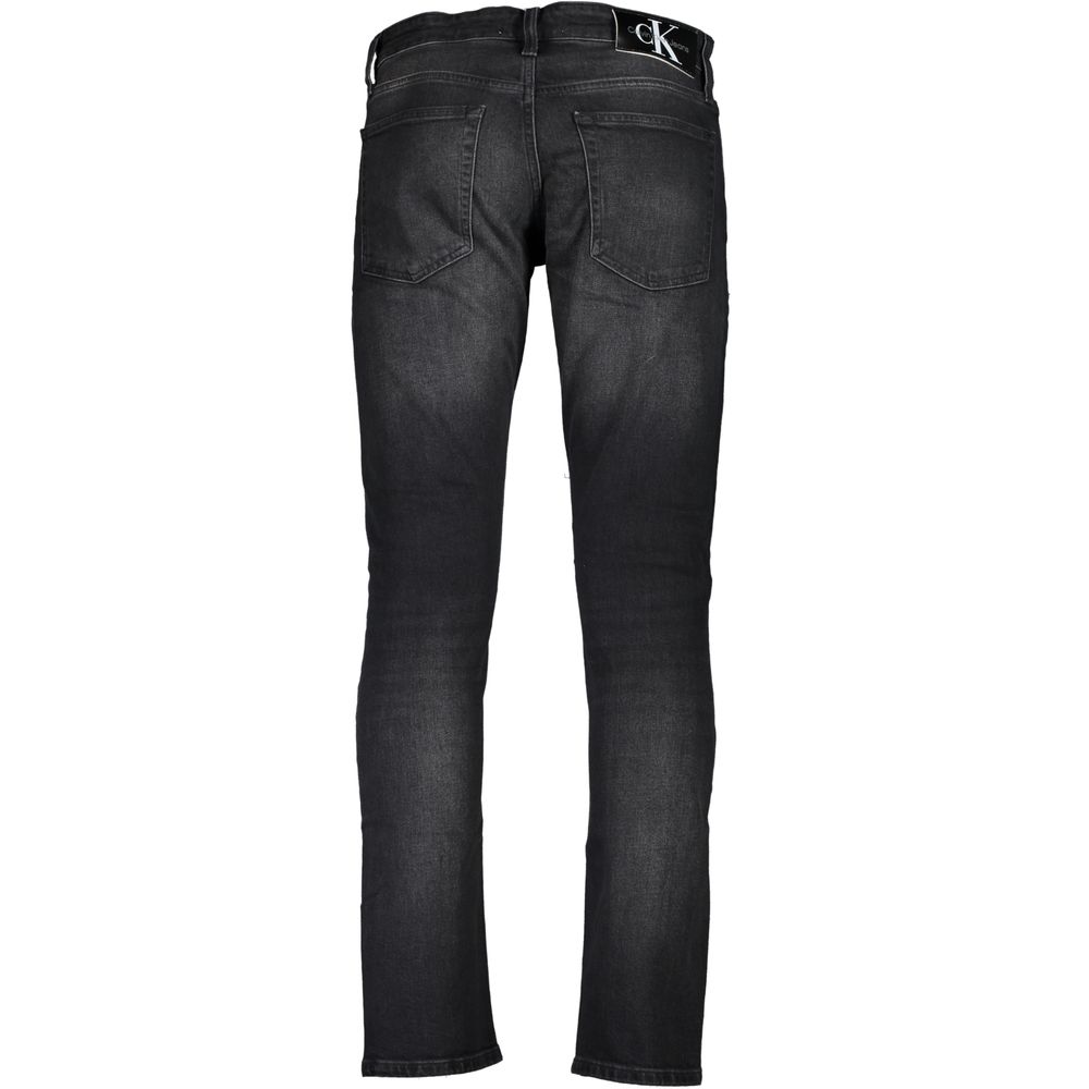 Calvin Klein Black Cotton Men's Slim-Fit Jeans