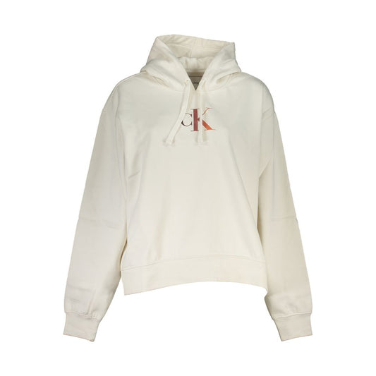 Calvin Klein White Cotton Women Sweatshirt 1728,67403481248,Calvin Klein,Clothing,New with tags,Sweaters - Clothing,Sweatshirts - Sweaters - Clothing,White,Women,XL