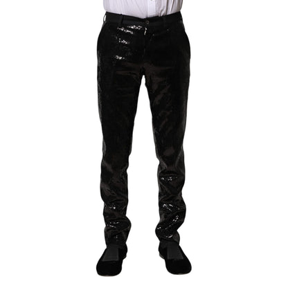Dolce & Gabbana Black Sequined Embellishment Pants