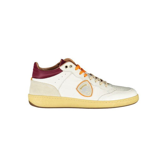 Blauer Bianco Leather Men Sneaker 1728,67403481248,Athletic - Sneakers - Shoes,Blauer,EU40/US7,EU41/US8,EU42/US9,EU44/US11,EU45/US12,Men,New with tags,Shoes,Sneakers - Shoes,White