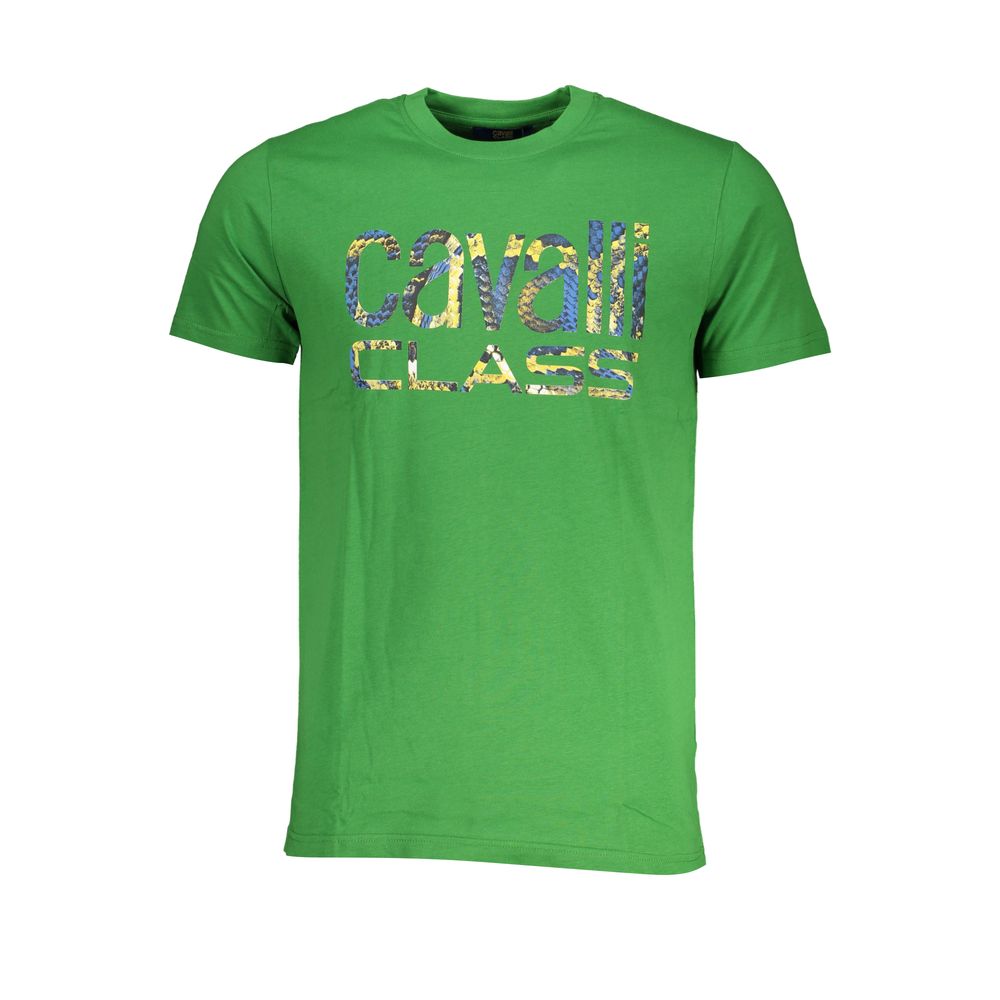 Cavalli Class Verde Cotton Men T-Shirt