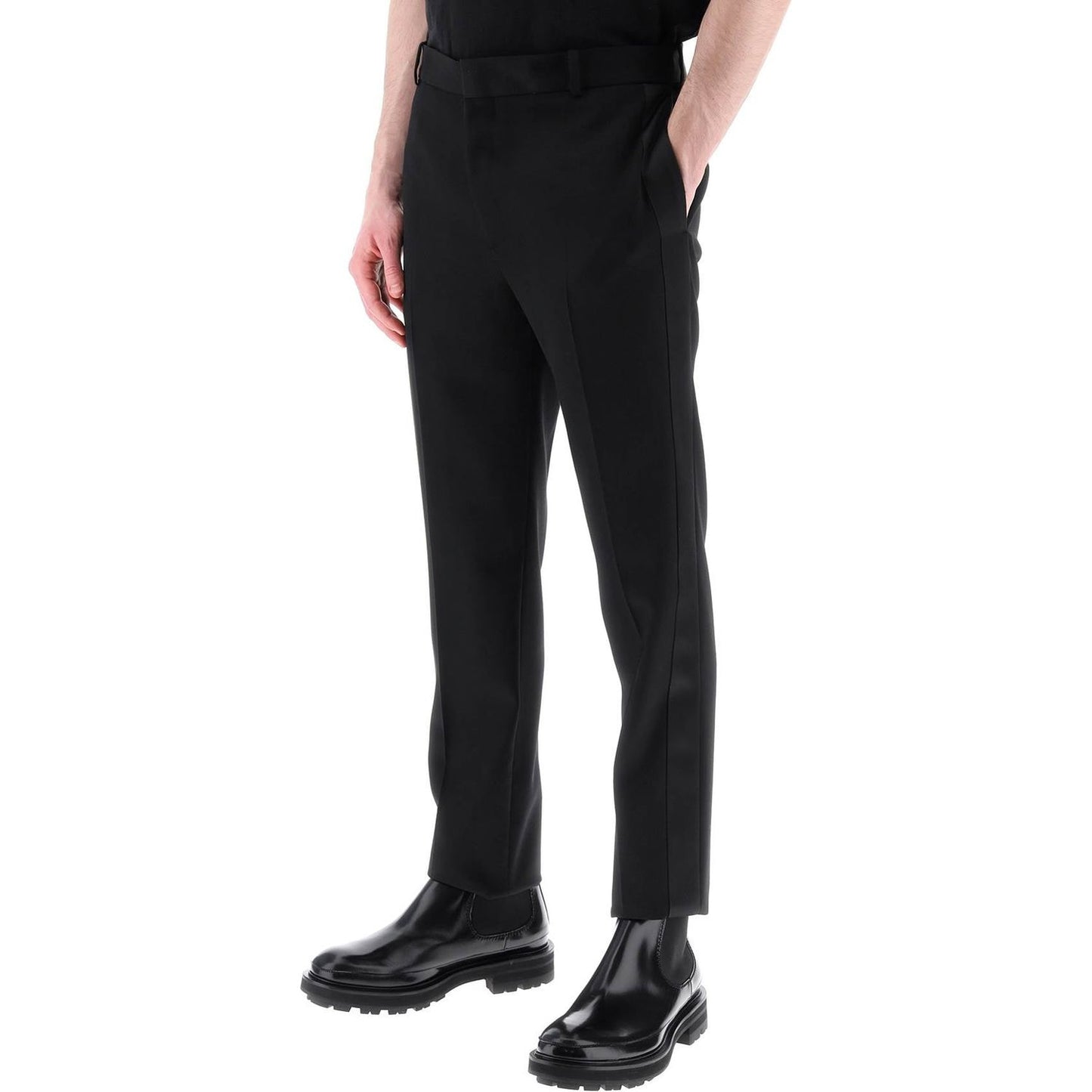 Alexander Mcqueen smoking pants in grain de poudre Trousers Alexander Mcqueen