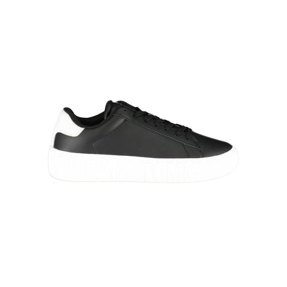 Tommy Hilfiger Black Polyurethane Men Sneaker