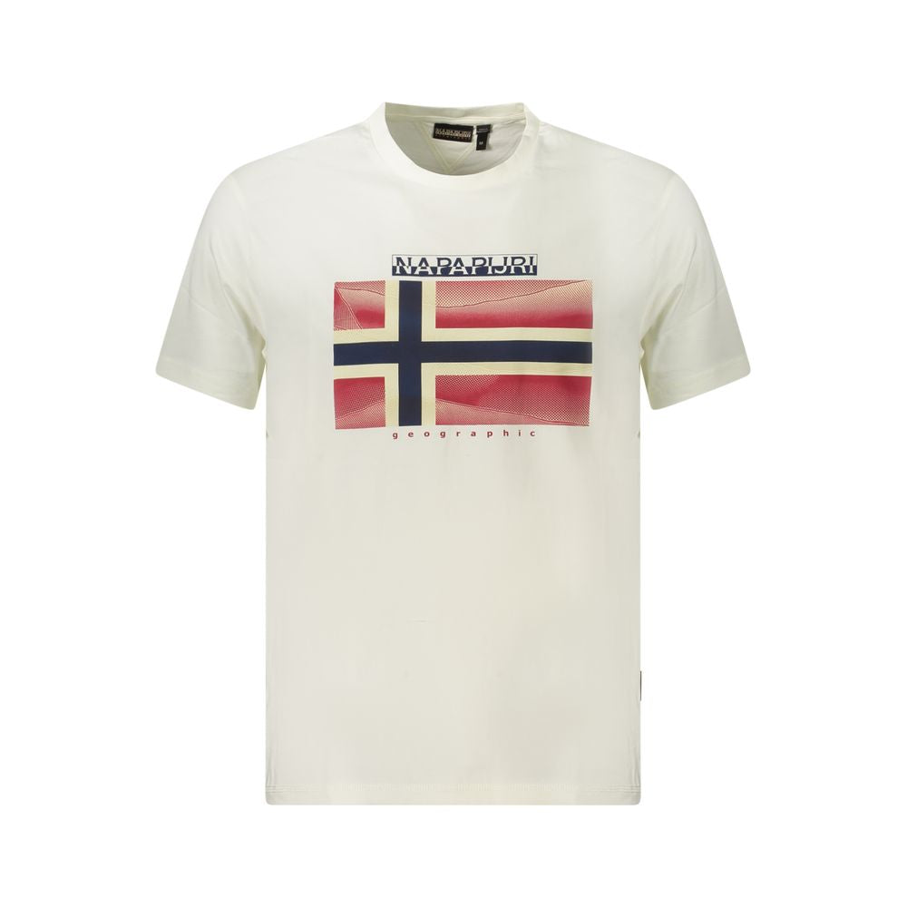 Napapijri Bianco Organic Cotton Men T-Shirt