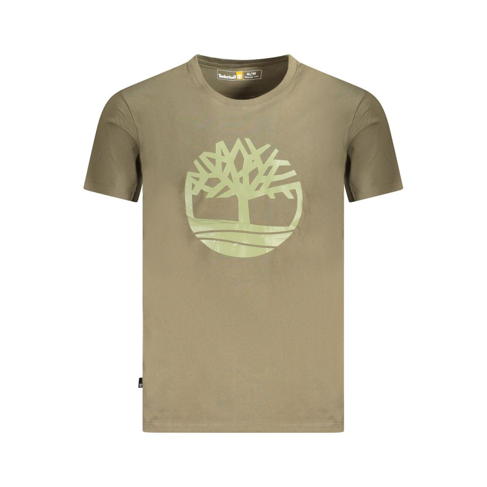Timberland Verde Cotton Men T-Shirt
