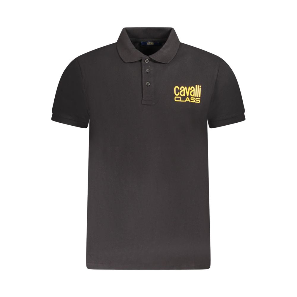 Cavalli Class Black Cotton Men Polo