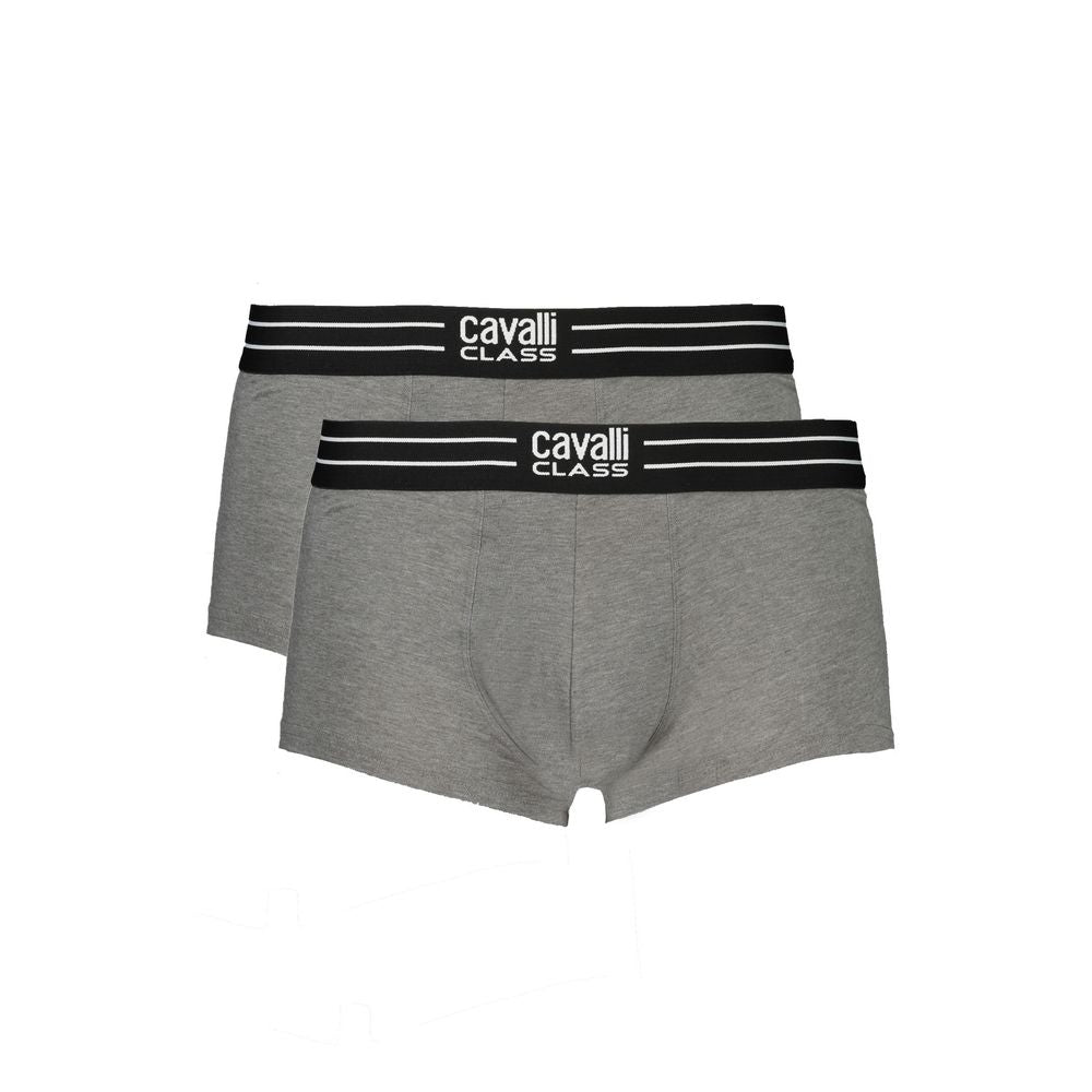Cavalli Class Gray Cotton Boxers