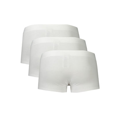 Bikkembergs White Polyester Men's Boxer Briefs Trio Pack