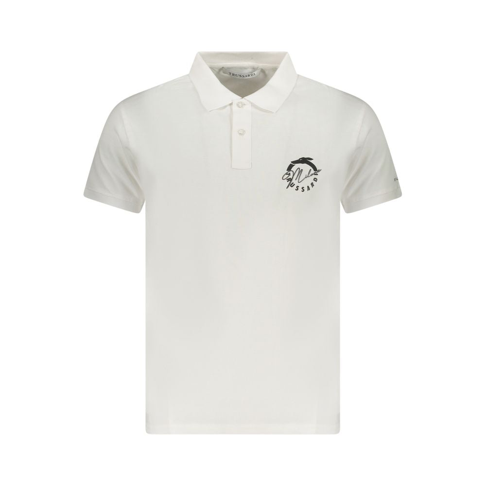 Trussardi White Cotton Men's Polo