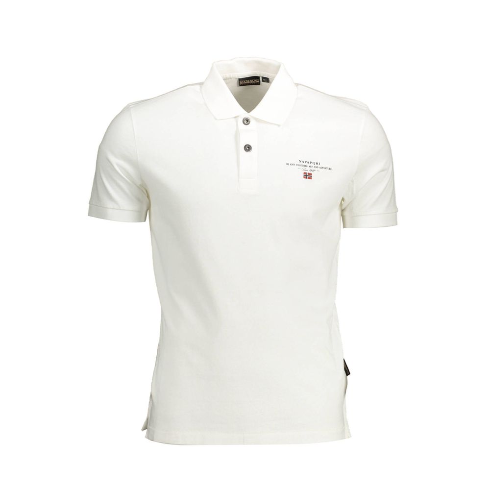 Napapijri White Cotton Men's Polo Shirt