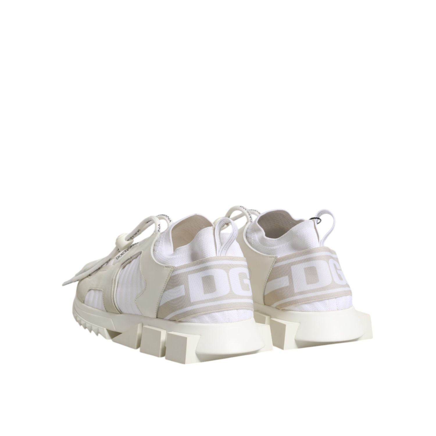 Dolce & Gabbana White Mesh Sorrento Trekking Sneakers Shoes