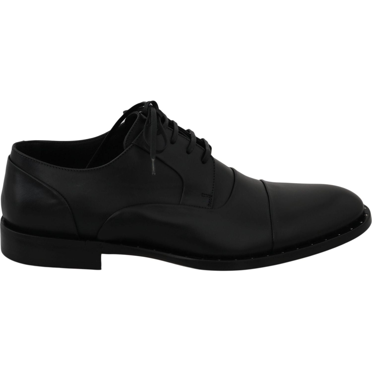 Dolce & Gabbana Black Leather Derby Formal Shoes