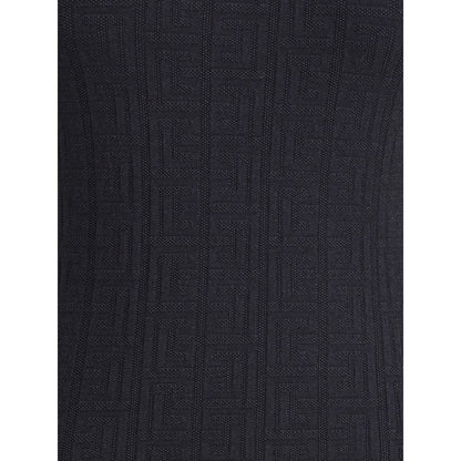 Balmain Black Viscose Casual Dress Balmain