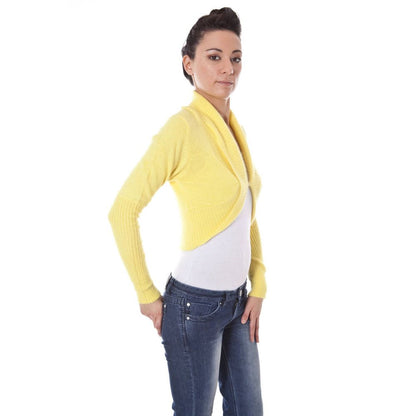 Datch Yellow Angora Women Shrug Datch