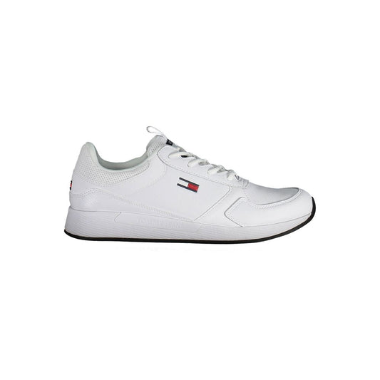 Tommy Hilfiger White Polyurethane Men Sneaker