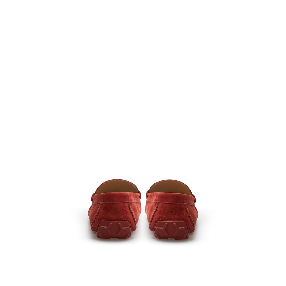Bally Bordeaux Leather Moccassin Bally