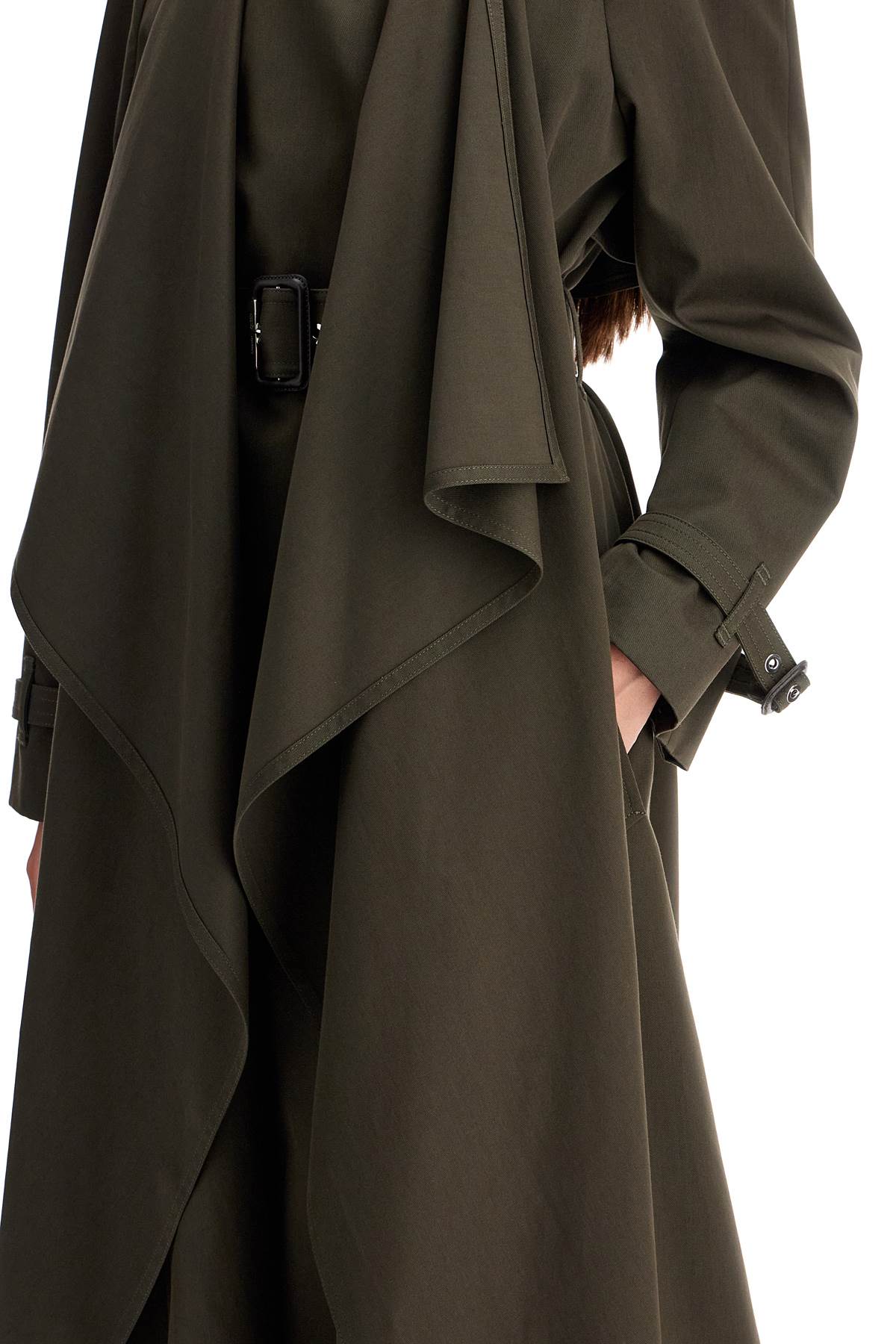 Alexander Mcqueen double-breasted trench coat with draped