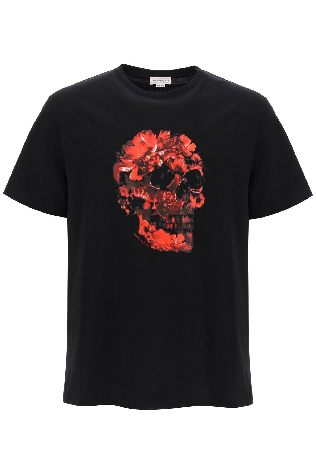 Alexander Mcqueen wax flower skull printed t-shirt Topwear Alexander Mcqueen