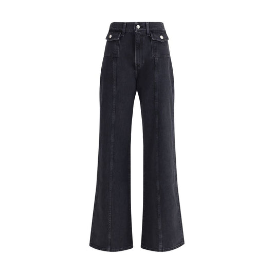 7FOR Black Cotton Jeans Denim