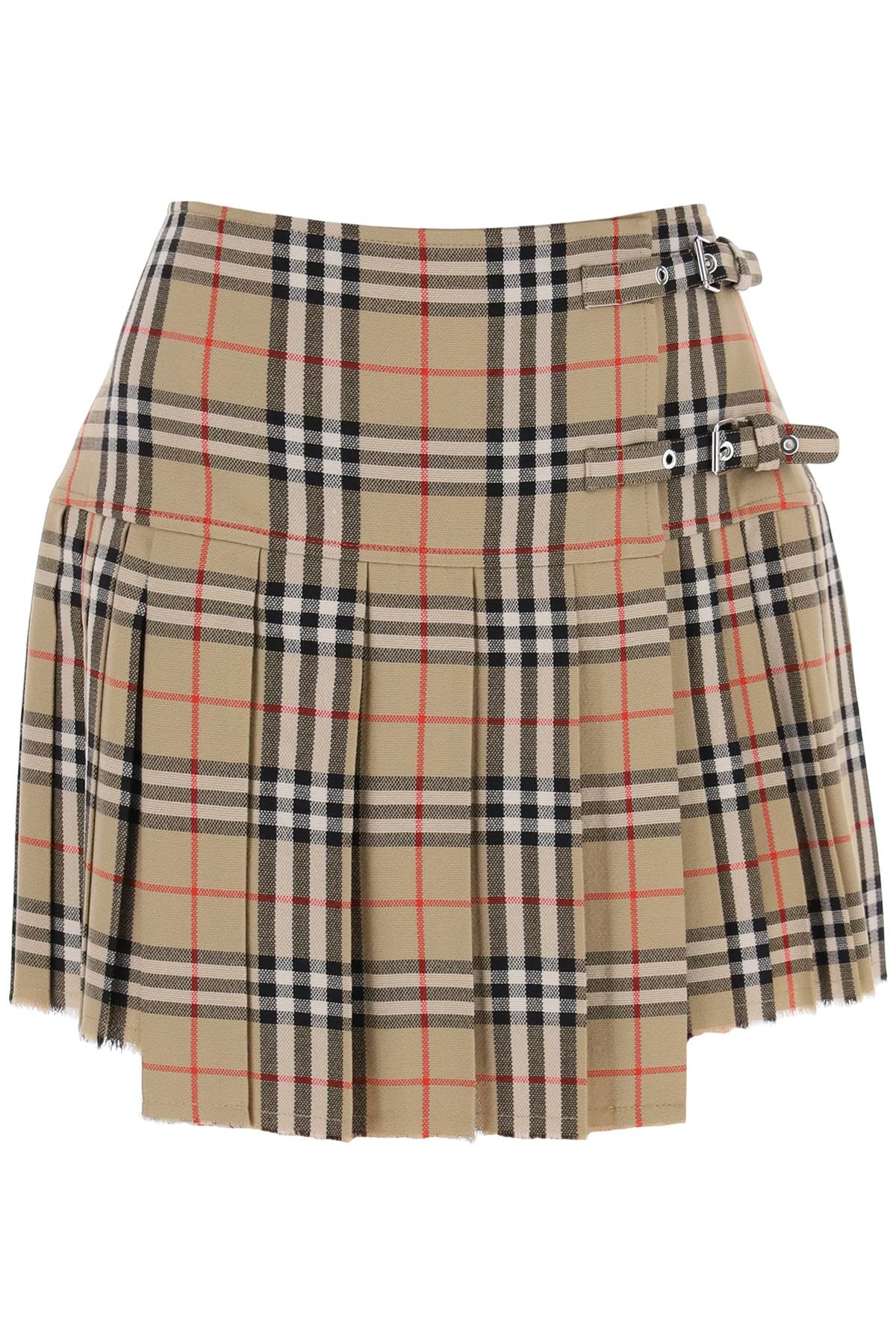 Burberry check wool kilt miniskirt Skirts Burberry