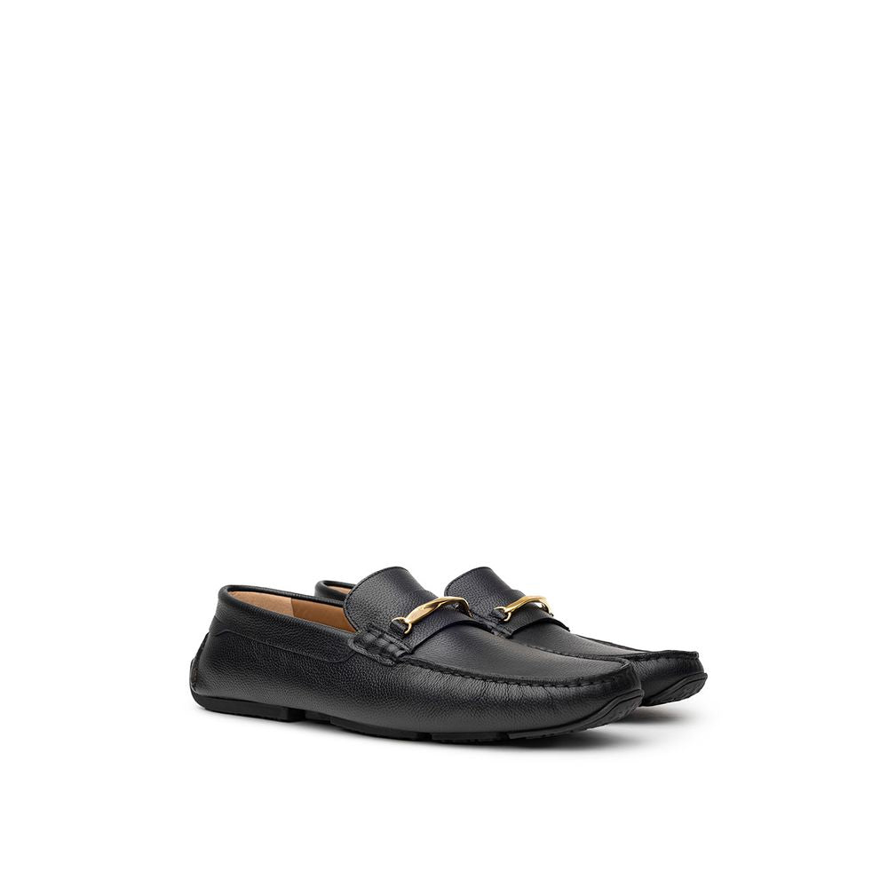 Bally Black Leather Moccassin Bally