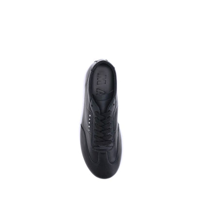 Marni Black Calf Leather Bos Taurus Athletic Sneakers Marni