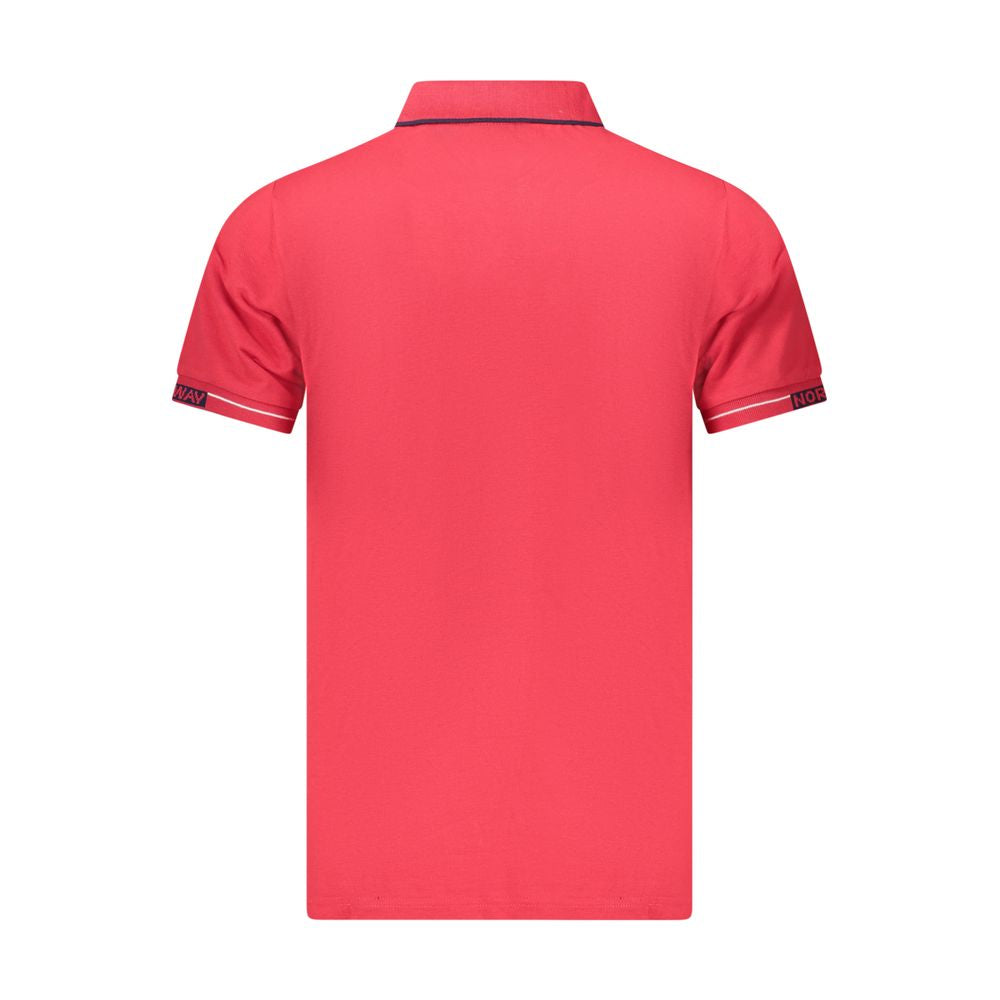 Norway 1963 Rosso Cotone Uomo Polo