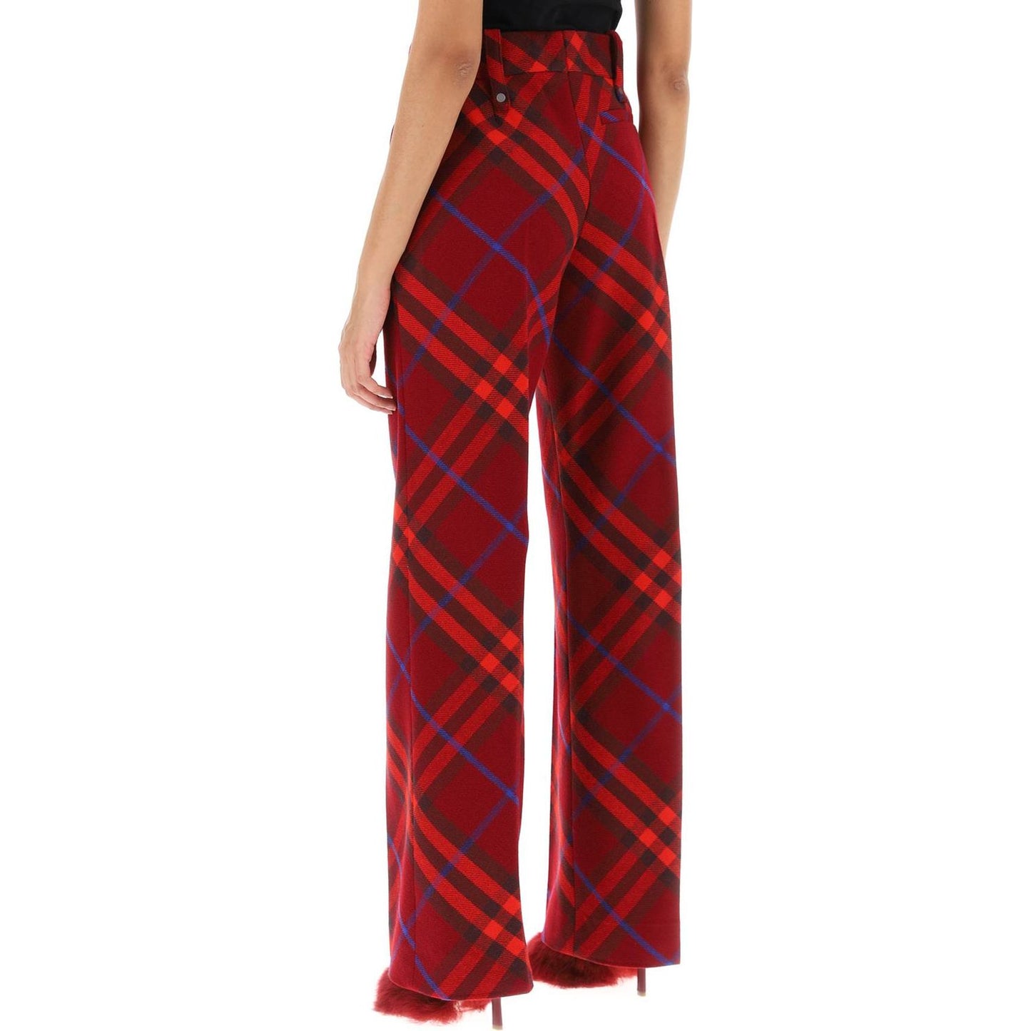 burberry check wool pants Trousers Burberry