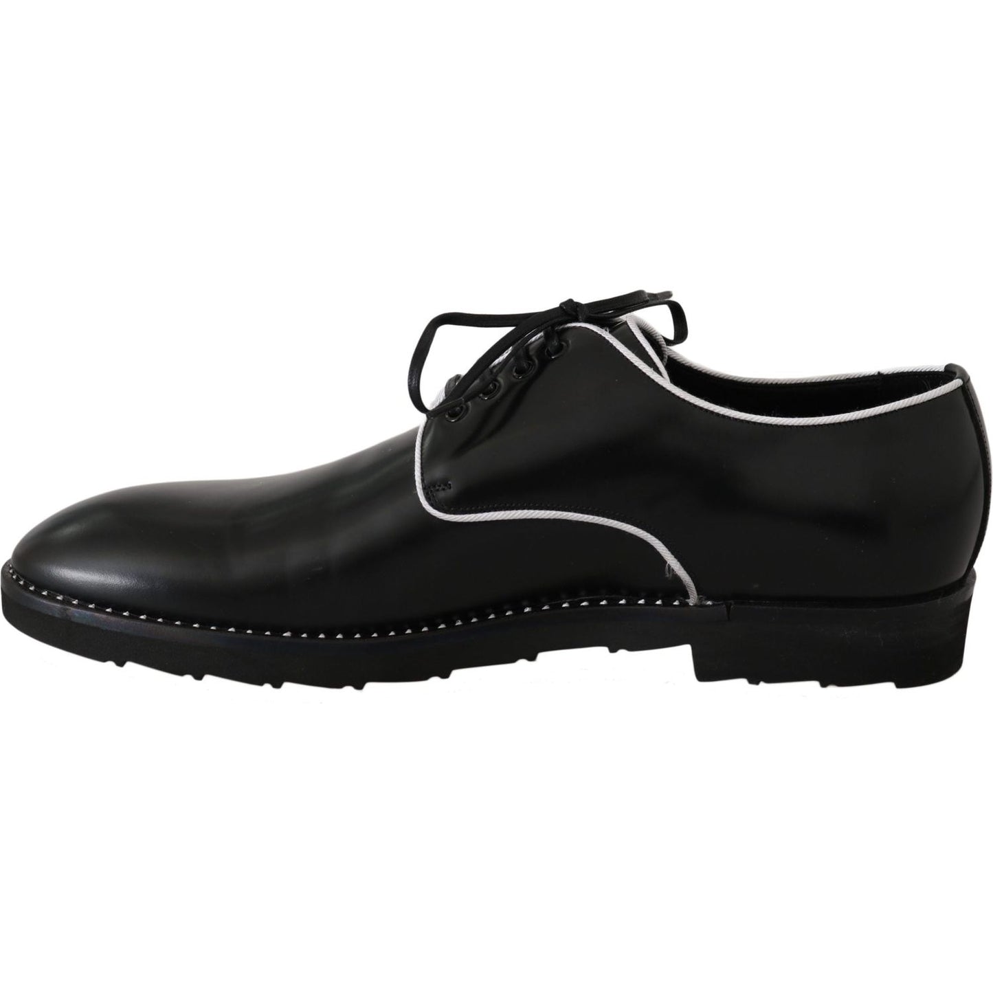 Dolce & Gabbana Elegant Black Leather Derby Dress Shoes Dolce & Gabbana