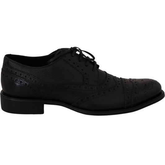 Dolce & Gabbana Blue Leather Wingtip Oxford Dress Shoes Dolce & Gabbana