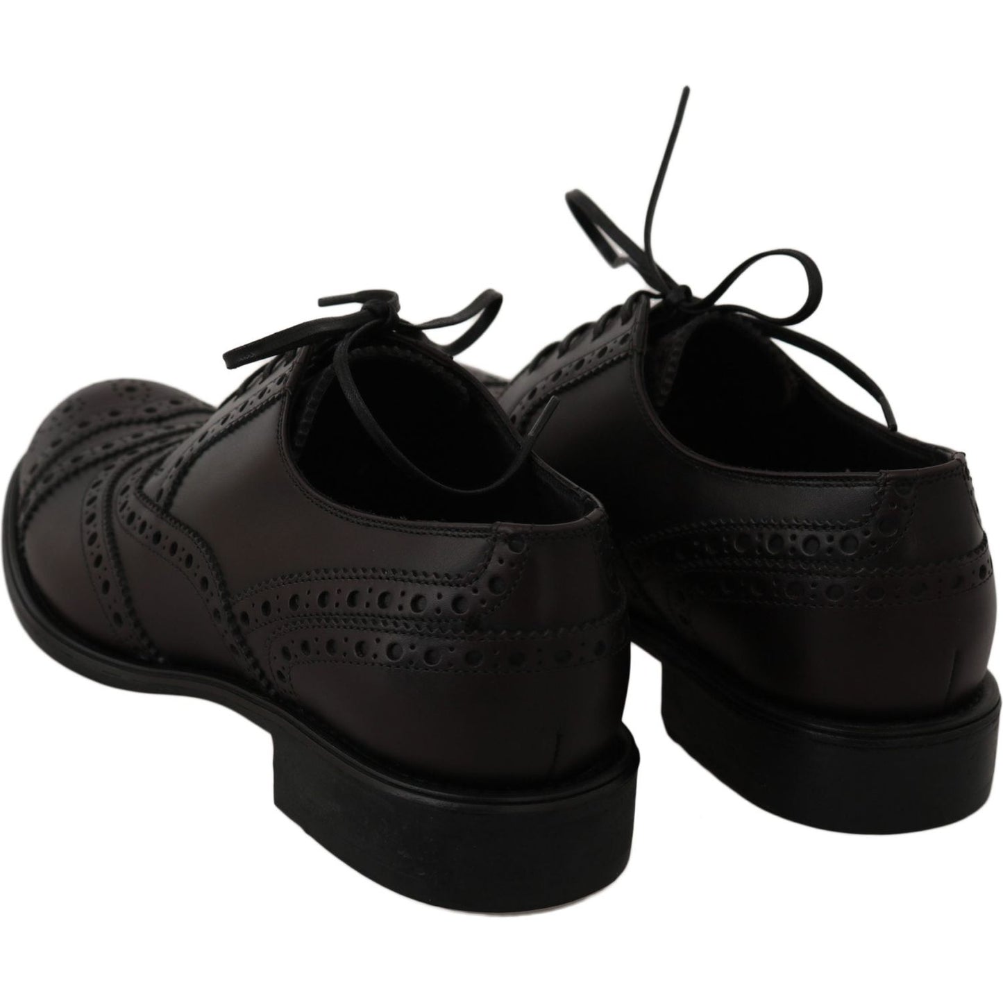 Dolce & Gabbana Elegant Bordeaux Wingtip Derby Dress Shoes Dress Shoes Dolce & Gabbana