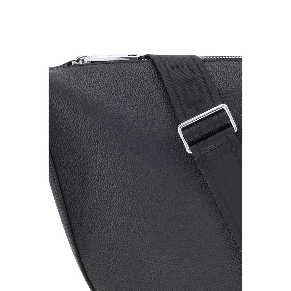 Fendi Black Calf Leather Bos Taurus Shoulder Bag Fendi