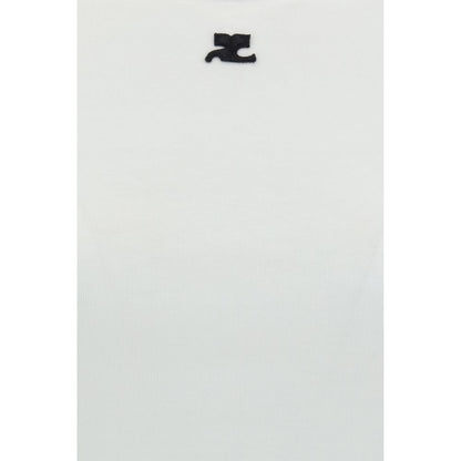 Courrèges White Cotton T-Shirt